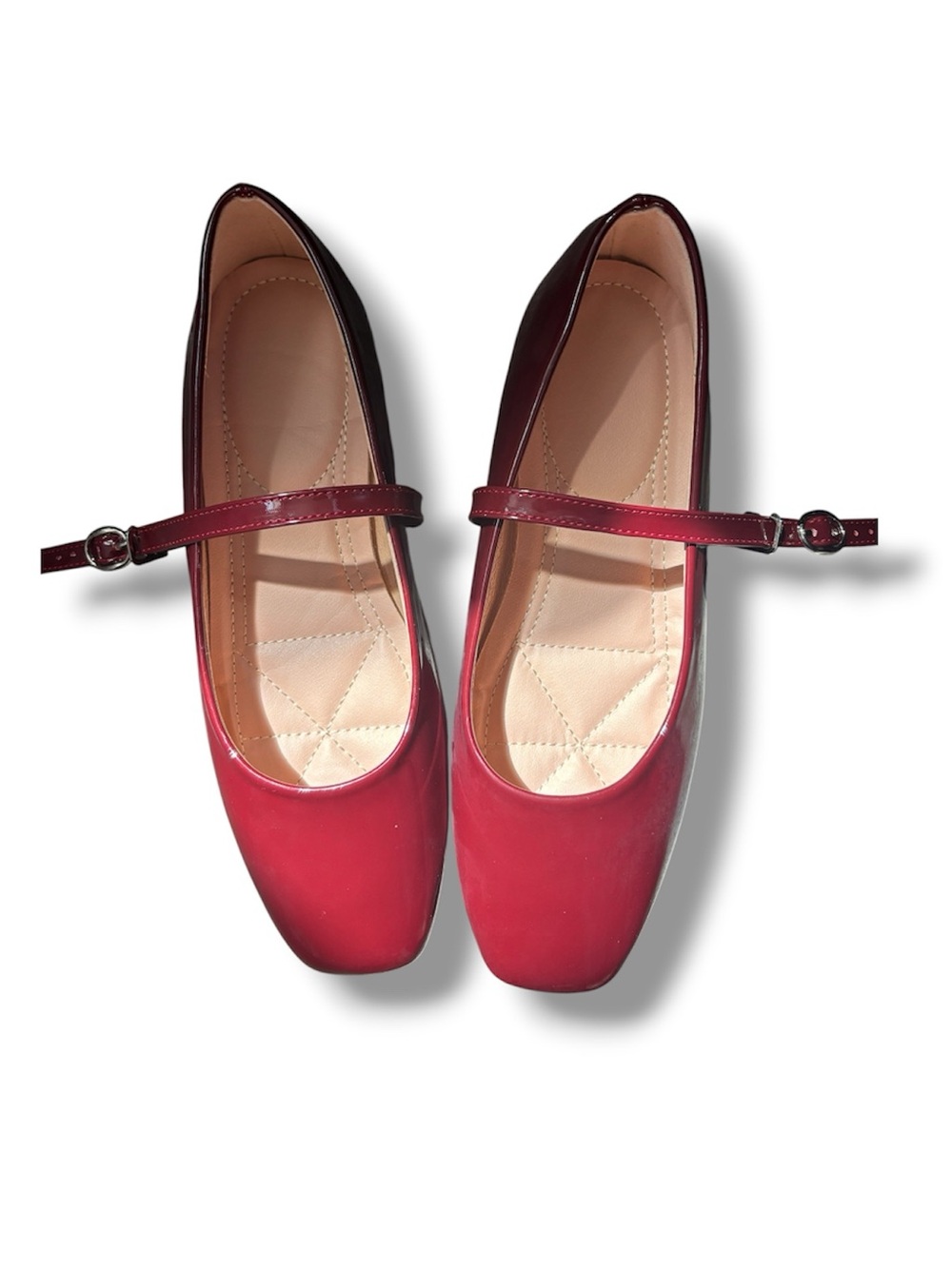 Hee grand Leather Burgundy Mary Jane Shoes